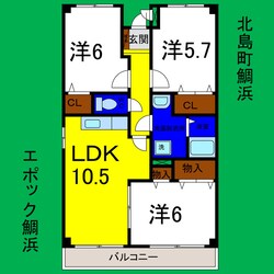 エポック鯛浜の物件間取画像